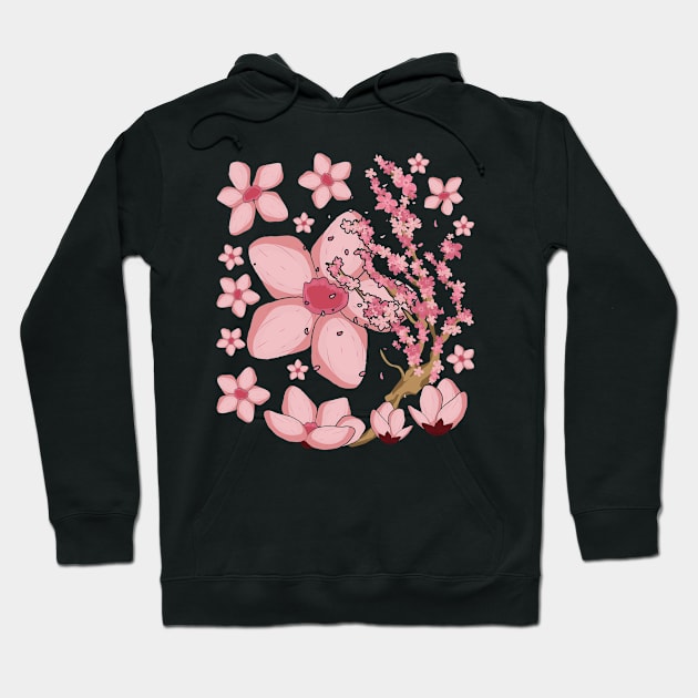 Japanese Cherry Blossom Pink Flower Japan Sakura Hoodie by shirtsyoulike